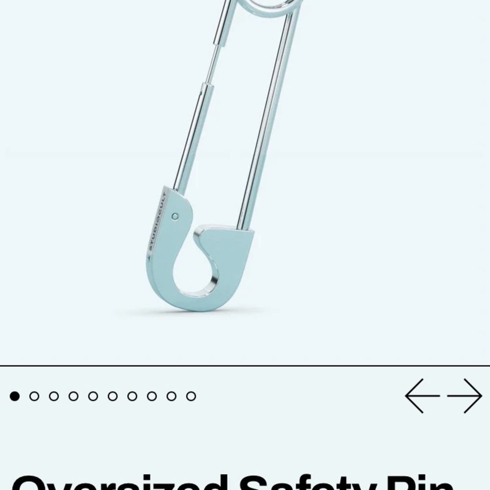 Silver Safety Pin Earrings
